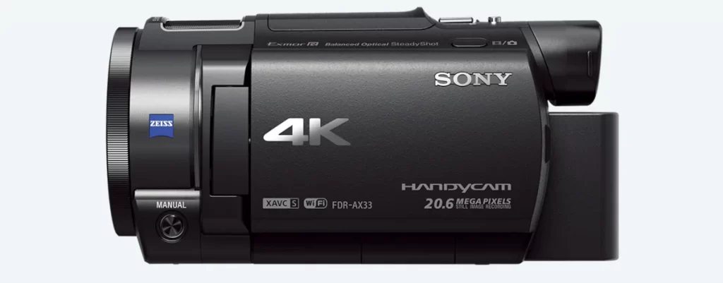 Sony FDR-AX33 4K Video Camera Camcorder with Built-in Projector (Black)